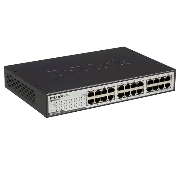 D-Link DGS-1024D 24 Port 10/100/1000 Gigabit Copper Desktop Switch